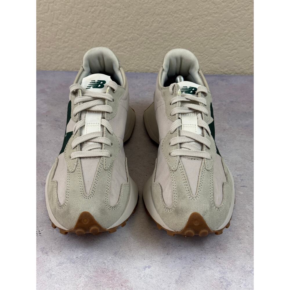 New Balance Women's Cream and Green Sneakers